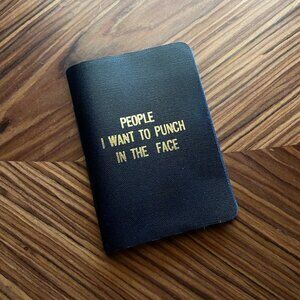 Small blank notebook - People i want to punch in the face funny sketchbook Gold